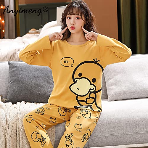 Pyjama d'automne femme pull à manches longues isolant dessin animé