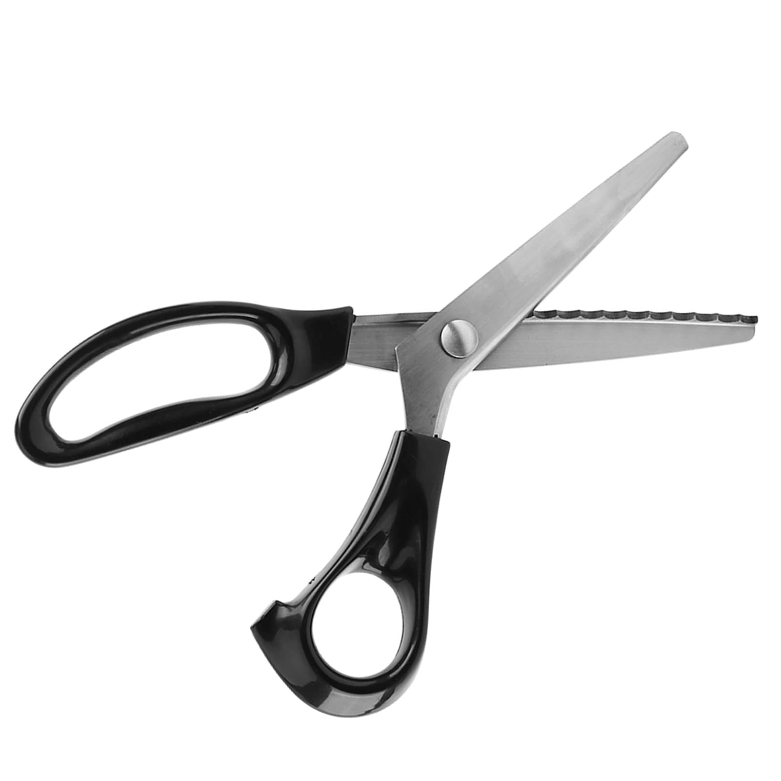 Ejoyous Tijeras de Zigzag 23 Cm Acero Inoxidable, Bordes Redondos y (7mm) | Tijeras para Corte de Tela, Costura y Cuero, con Bordes Redondos o Triangulares, Espaciado de 3, 5 y 7 Mm, Unión con