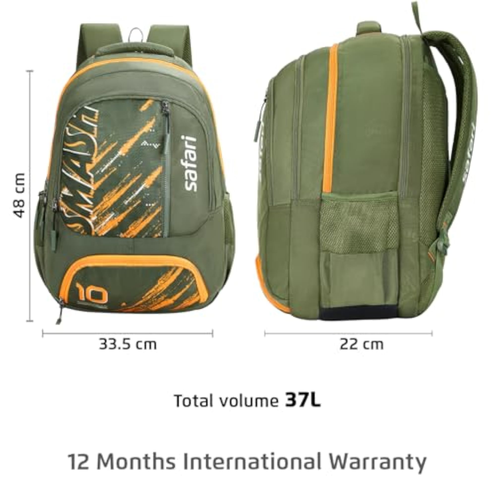 Smash 37L Sport Utility School Backpack, Functional Design