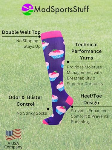 MadSportsStuff Cupcake Socks Over the Calf Length3