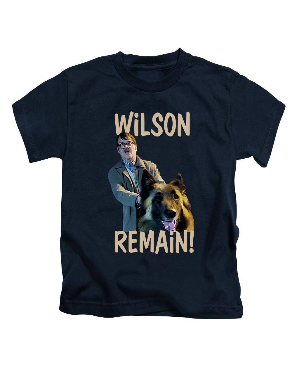 New Spirit Original Unisex Navy Blue Wilson Remain Friday Night Dinner Meme Novelty Tee T-Shirt Funny T Shirt Top