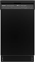 Black Honeywell 18" Compact Dishwasher with Stainless Interior and Energy Star