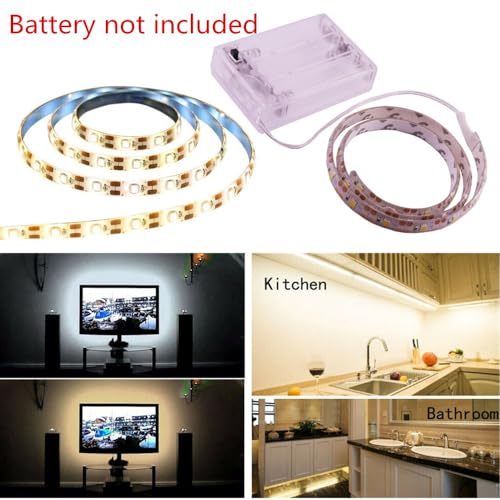 Ruban LED flexible 5V 5050 avec boîtier piles pour décoration - 4