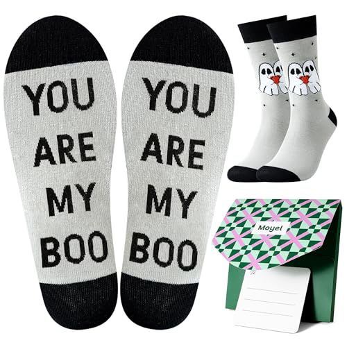 Moyel Boo Halloween Socks for Men Spooky Gift