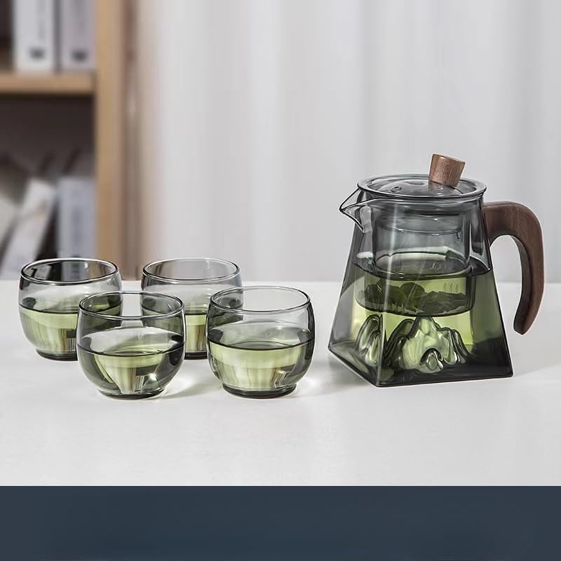 Théière résistante à la chaleur en verre borosilicate de 500ml - 4