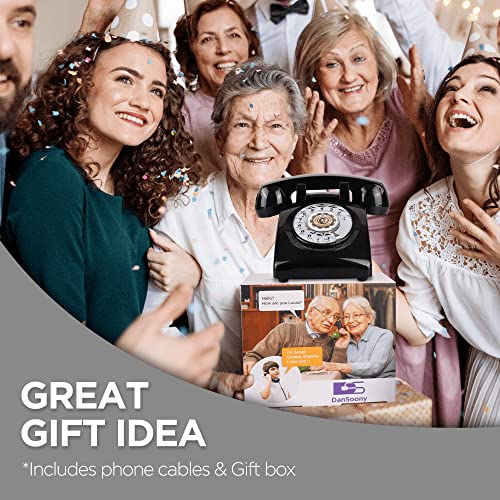 Image of Retro Rotary Phone aa‚¬a€oe 1960s Style Vintage Rotary Phone aa‚¬a€oe Old-Fashioned Landline Phones for Home, Office, Desk aa‚¬a€oe Retro Corded Phone with Mechanical Ringer