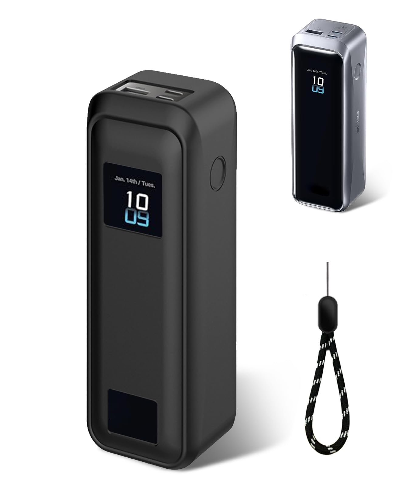 Funda de silicona compatible con Anker Prime Power Bank 20.100 mAh cargador de 3 puertos 8