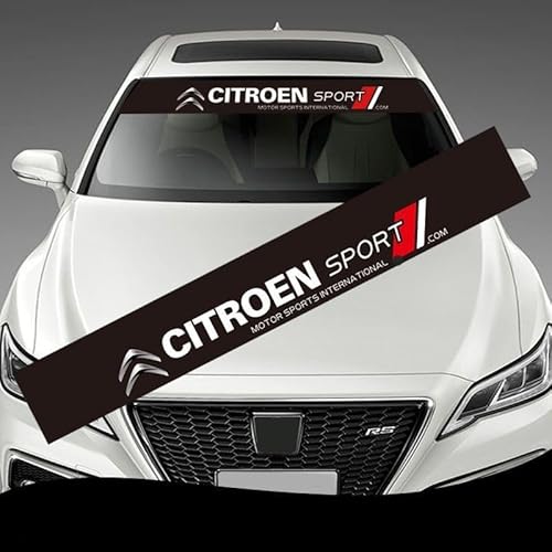 ARRYEDCN Voiture Pare-Brise Avant Autocollant, pour Citroen C1 C2 C3 C4 C5 Elysee-Accessoires Autocollant de Fenêtre Voiture Bande Pare-Soleil pour Pare-Brise de Voiture