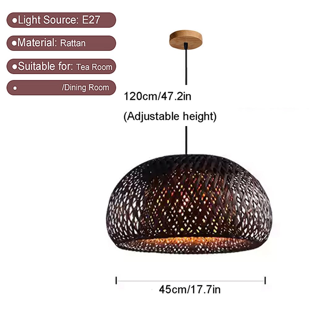 Lampadario Da Soffitto A Due Livelli In Rattan, Stile Middle Century