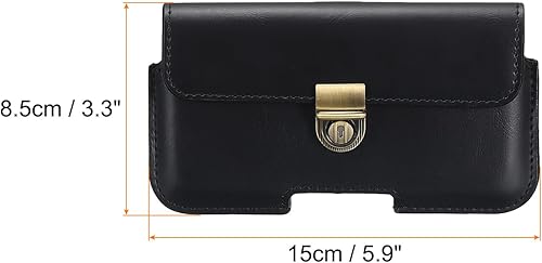 Miniatura 2 de MECCANIXITY Funda para cinturón de teléfono para teléfonos celulares de 4.7 pulgadas, bolsa horizontal de cuero para cinturón de teléfono para