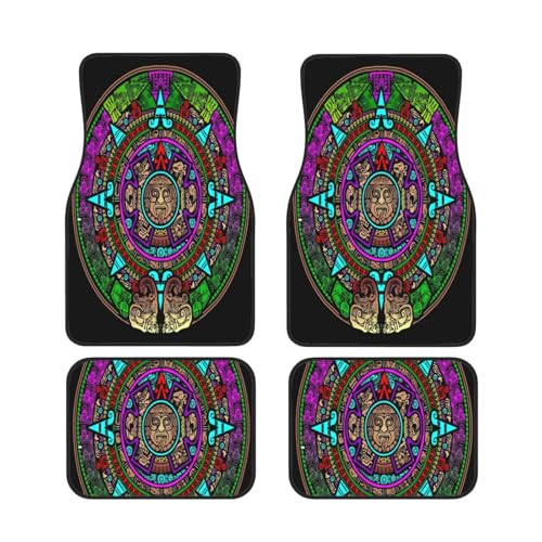 Tapetes para auto impermeables de alta duración con grabados de arte prehispánico mexicano