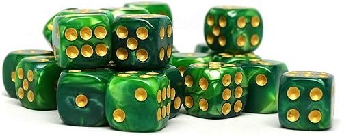 Miniatura 3 de Paquete de 25 dados D6 de 0.472 pulgadas, colección a juego de 6 dados con pipas (remolino celta)