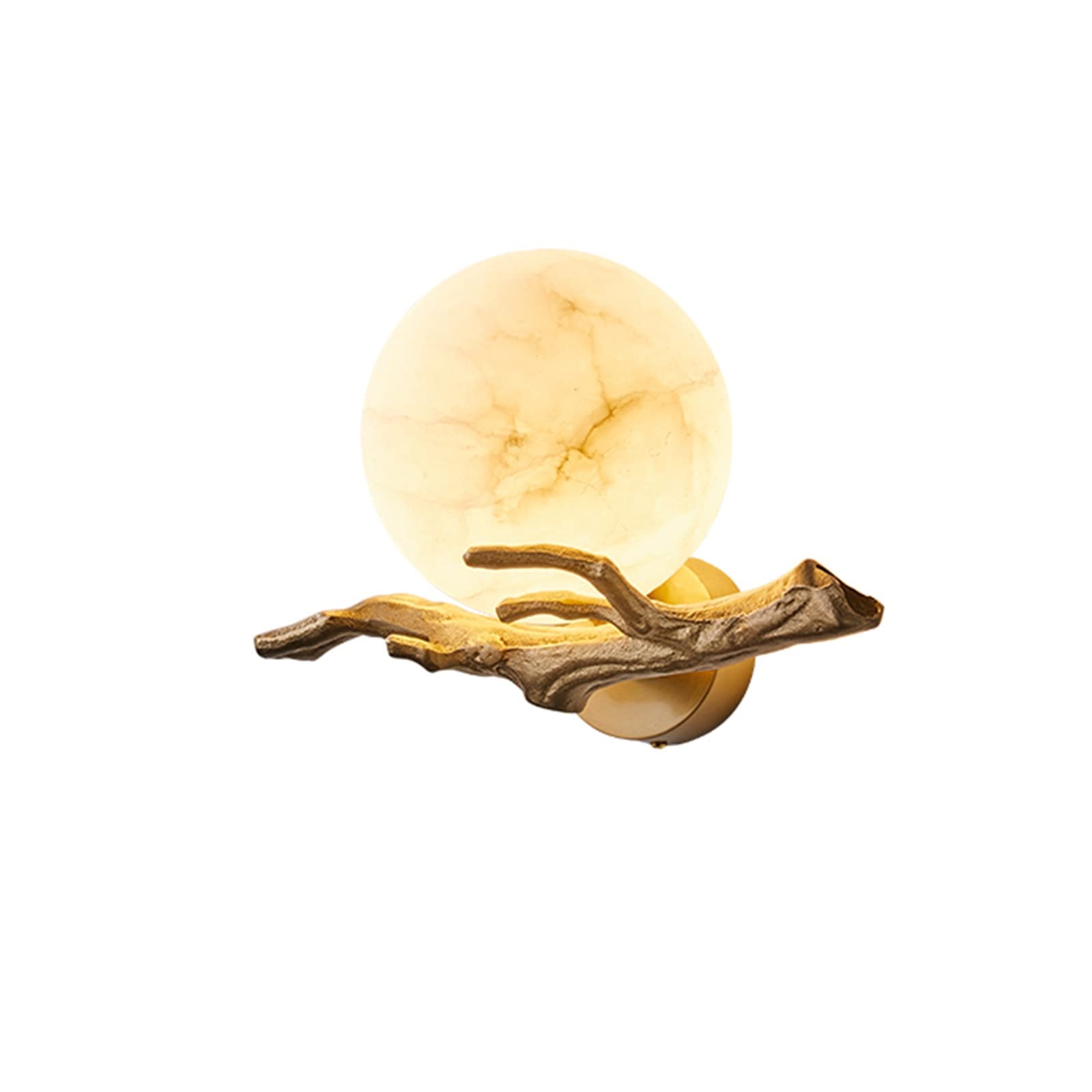 ZENY896V Bedroom All Bronze Marble Wall Lamp, Moon on Living Room Stairs, Bedside in Porch Bedroom Wall Sconce