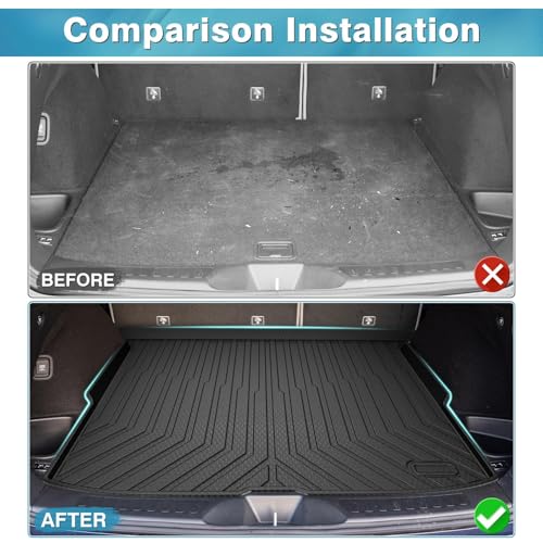 Image of Mixsuper Cargo Liner Custom Fit for 2019-2025 Honda Passport All Weather Trunk Liner Anti-Slip Rear Cargo Mat Black