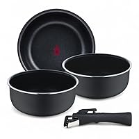 BERGNER- Set 4 pezzi casseruola in alluminio stampato con manico staccabile e punto di calore