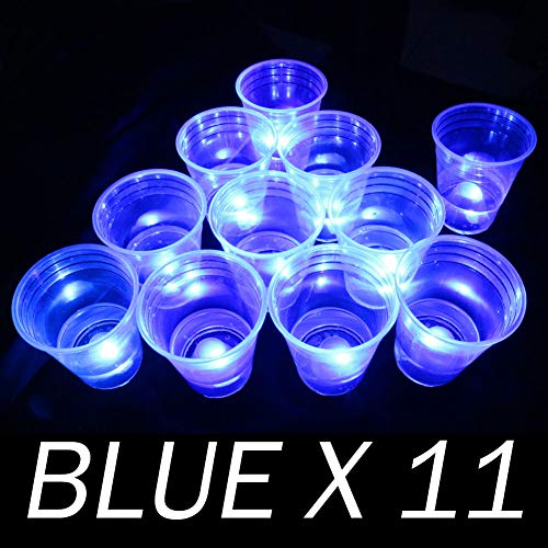 image for Glow in The Dark Beer Pong Set, Light Up Pong Cups for Indoor Outdoor 
