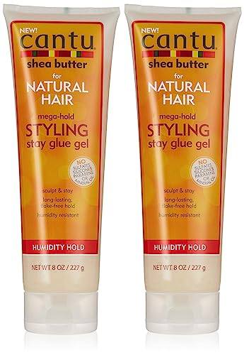 Cantu Natural Hair Styling Gel Stay Humidity Hold 8 Ounce Tube (235ml) (2 Pack)