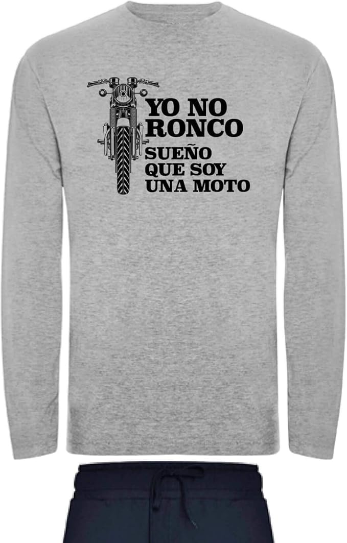 Pijama para Hombre Ronco sueño Moto Muy Comodo Ropa Dormir de Algodon ronquidos