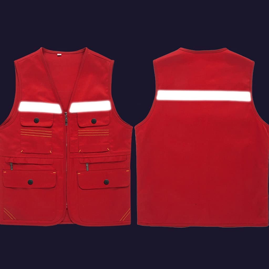 Chaleco de Alta Visibilidad Chaleco De Seguridad De Alta Visibilidad Chaleco Reflectante con Bolsillo Y Cremallera, Construcción, Chaleco De Seguridad Resistente Y Topógrafo Chaleco d