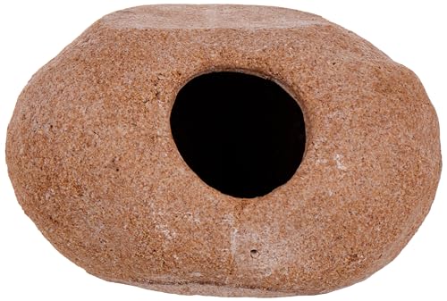 Penn-Plax The Reptology Granite Stone Hide-Away - Aquariums and Terrarium Decor - For Small Animals - Extra Large Size
