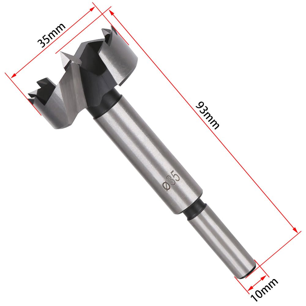 LNJBABAO 35mm Forstner Drill Bit Forstner Bit Wood Drill Bits for Holes Hinge Cutter for Woodworking (diameter 6mm - Image 4