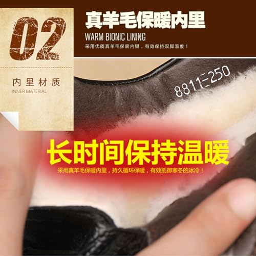 Men's Genuine Leather Printed Lace-Up Platform Ankle Boots Luxury Round Toe Soft Bottom Mid-top Dress Boots Winter Comfortable and Warm Leather Boots3