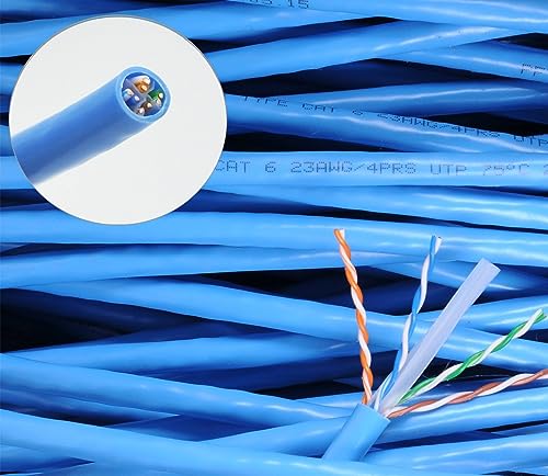 Ubigear 150Ft Blue Rj45 Cat6 Ethernet Lan Network Internet Computer Patch Solid Wire 23 Awg Utp Cable #TOP3