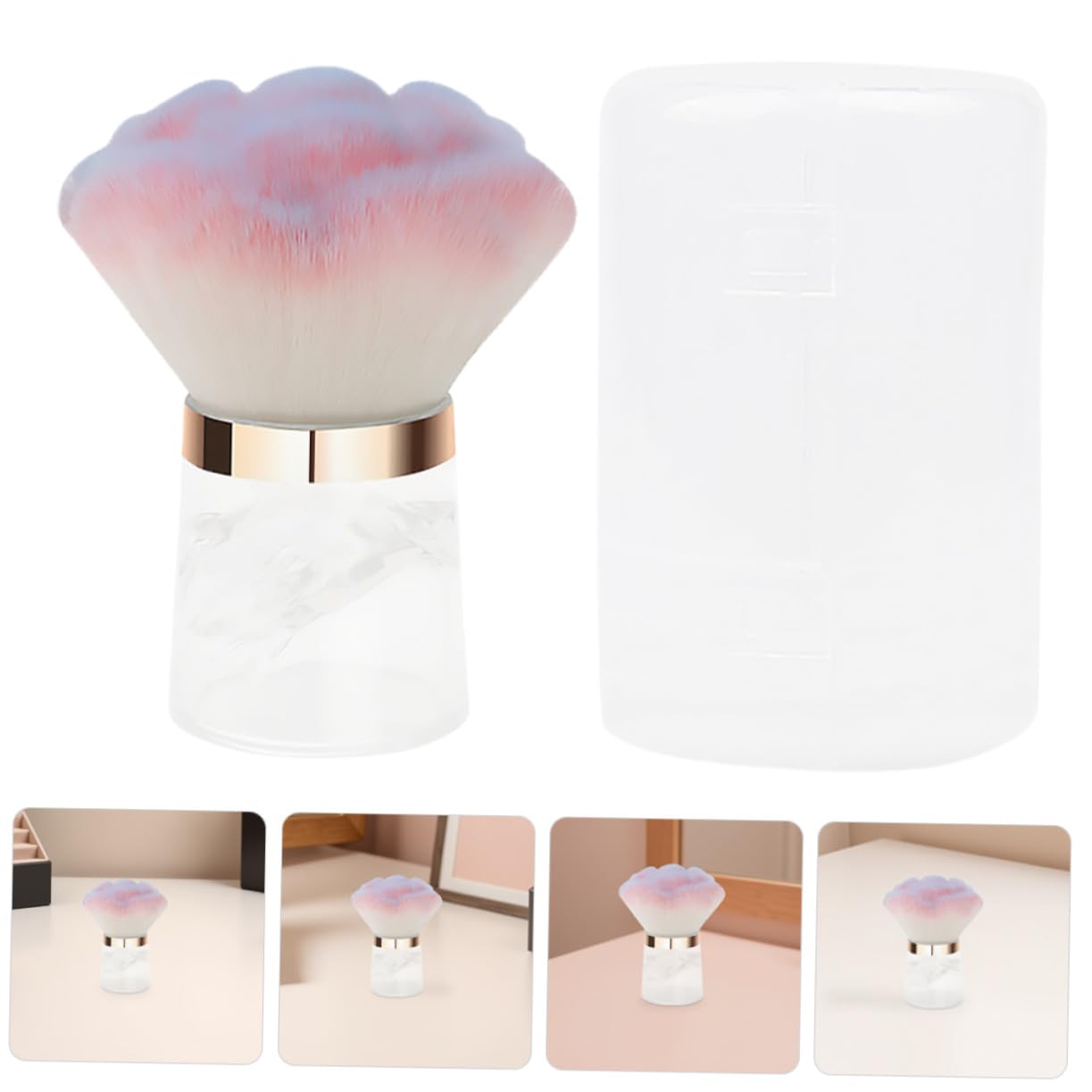 Brosse À Ongles Souple En Forme De Fleur Outil De Dépoussiérage Pour Poudre Ongles Nettoyage Nail Art Portable Pour Salon Et Usage Domestique 2.95X2.28X2.28In