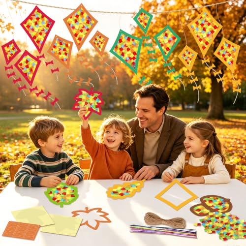 Herbstbasteln für kinder, 24 PCS Herbstdeko Basteln, DIY Herbst Bastelset Herbst Basteln mit Kindern… – Ansicht 2