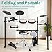 AODSK Electric Drum Set with Quiet Mesh Pads,Electronic Drum for Beginner,USB MIDI,Throne,Headphones,Sticks, Included 40 Kits and 450 Sounds