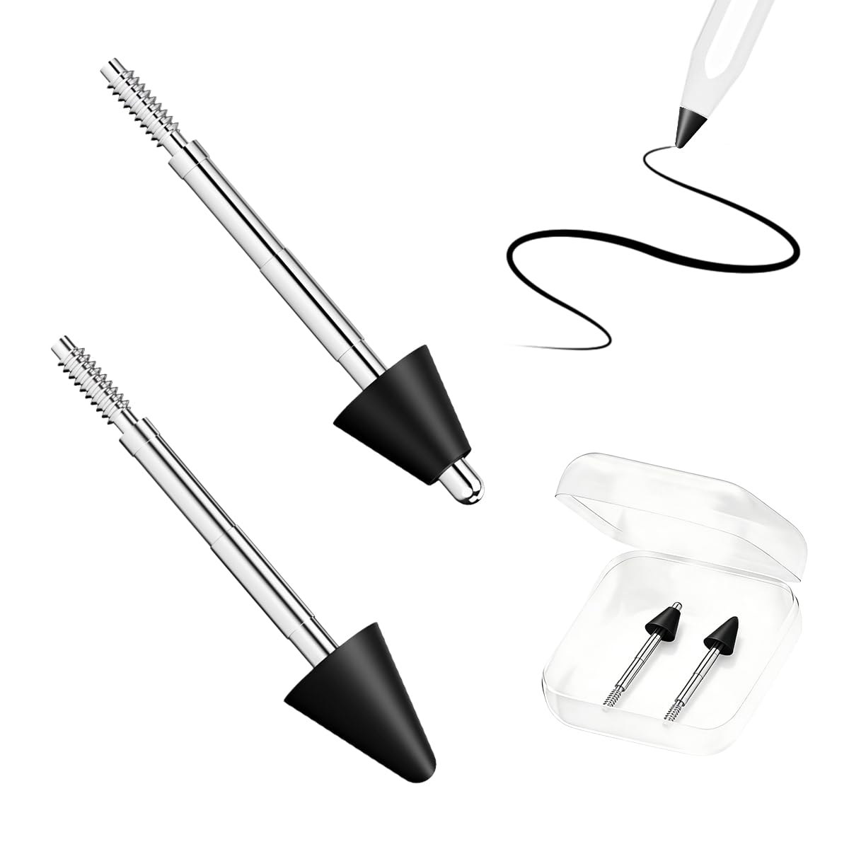 ZORBES® Replacement Stylus Pen Tips for OnePlus Pad Go 2 Compatible with Conductive Metal Ball and Rubber Cone Pen nibs Built for Accurate Writing, Drawing, Navigation and Responsive Touch Control-image-30