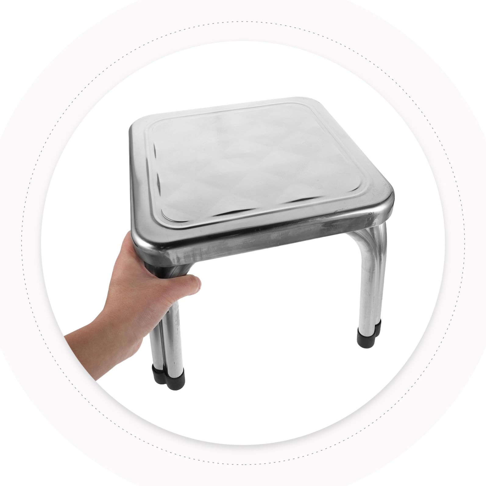 Taburete y Limpieza Fácil de Ducha Antideslizante de Acero Inoxidable Estabilidad Mejorada Asiento Compacto para Baño Adecuado para Personas Mayores Hogar