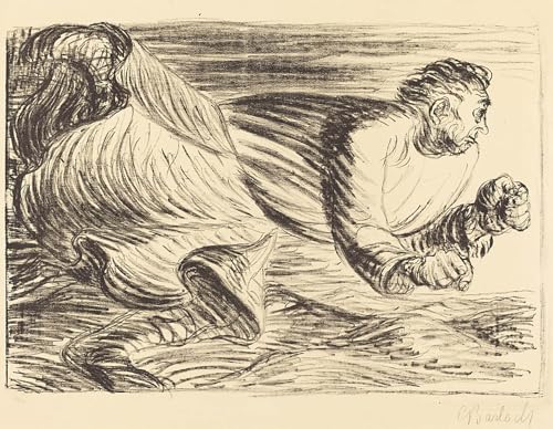 Affiche Artistique le barbare enragé Ernst Barlach Toile Pour Décoration Salon