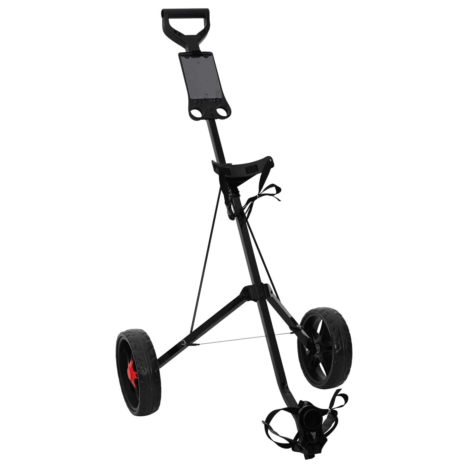 Carrito de golf plegable de hierro para golf (66 x 65 x 112 cm), color negro