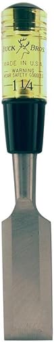 Buck Brothers 120107BC - Cincel de madera de 1-14 pulgadas, fabricado en Estados Unidos, para cortar y terminar cortes en carpintería y carpintería,