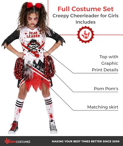 Disfraz de porrista zombie para niñas talla L miniatura 2