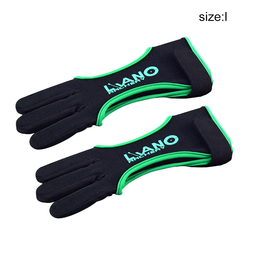 Tiro con l'arco Finger Guard Guanto portatile a tre dita Comodo tiro con l'arco Feild Guanti da tiro leggeri per giovani adulti principianti rosa S