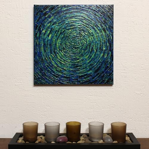 Tableau abstrait sur toile éclat concentrique pour petit espace - 2