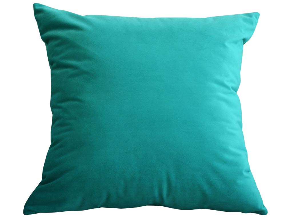 Lutanky Velvet Cushion covers Soft Throw Pillow Case Decorative Square Cushion Cover for Sofa Home Decor 18" X 18" （45 x 45 cm） (dark teal, 1 piece) — image 1