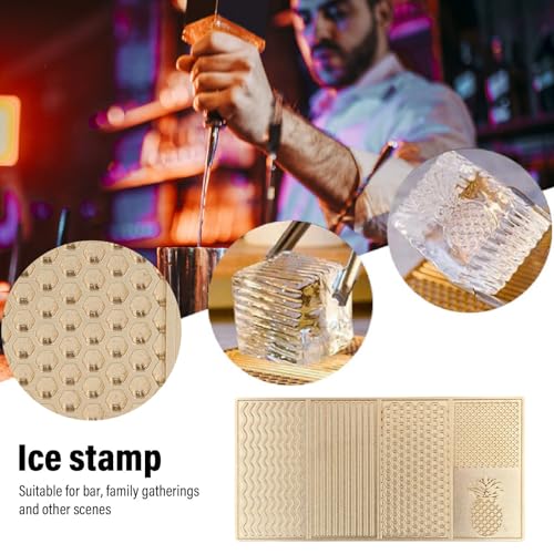 Molde de cubo de hielo de cobre para cócteles miniatura 4