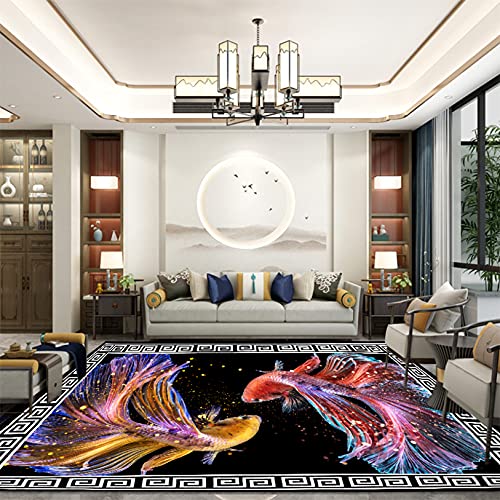 センターラグ 北欧 洗える 長方形 カラー ホットカーペット ラグ 80*120cm カーペット 対応 抽象的 滑り止め 耐久性 リビング ヨガ ダンス 雰囲気 寝室用 寝間 遊び場 防音 折り畳み 低反発 自然風景 3D プリント柄 床保護 ラグマット