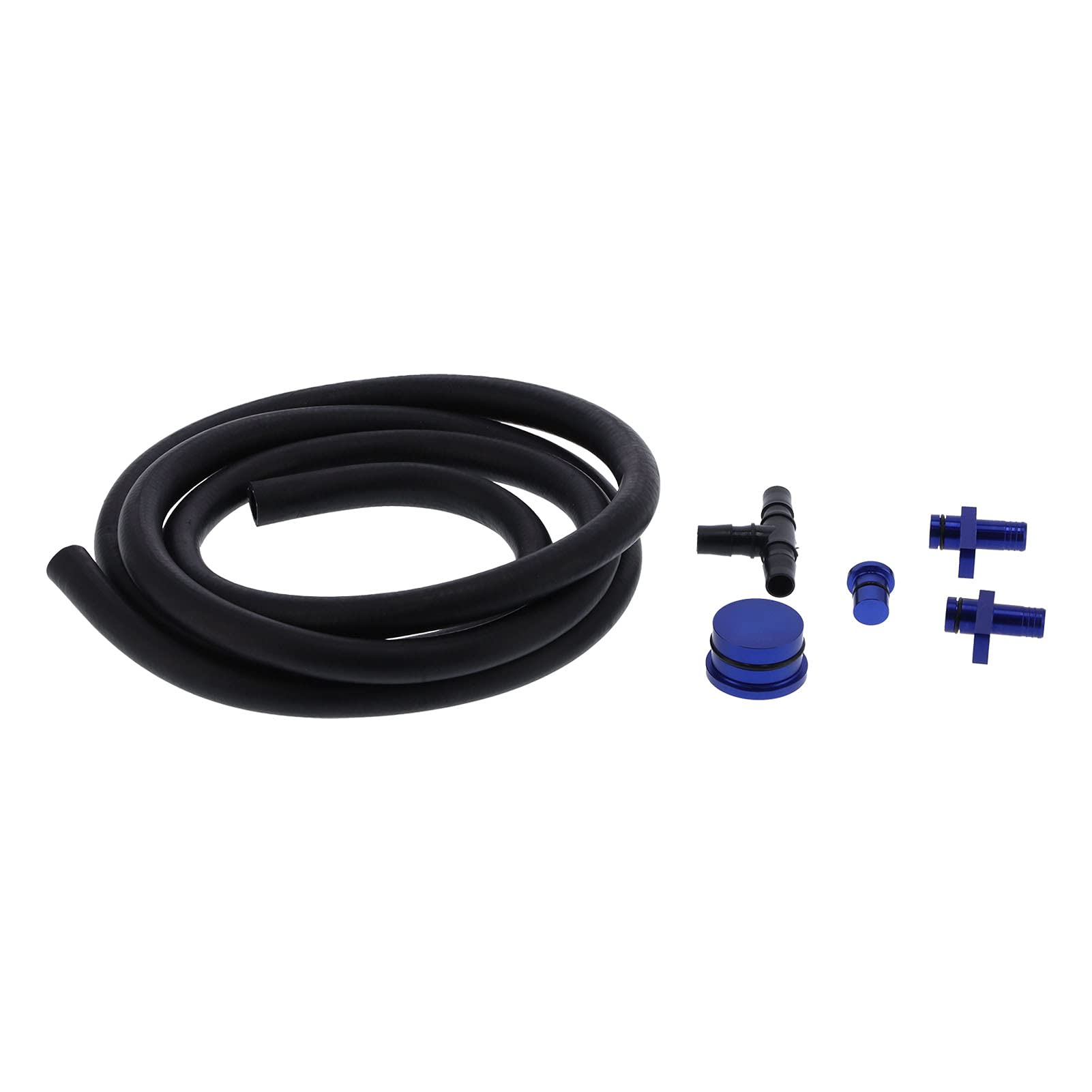 Kit de línea de combustible diésel, accesorio de cambio de ruta de aleación de aluminio Kit de cambio de ruta de diésel, PVC azul, reemplazo de modificación de vehículo para GM Duramax 6.6L 2004.5-201
