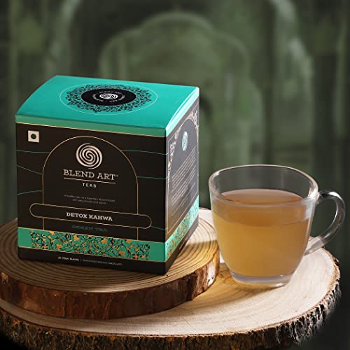 Image of Blendart Detox Kahwa Green Tea Helps In Detoxification Improves Digestion Ideal After Meal Beverage Helps Cleanse Immunity Booster Cold Relief 100% Natural Ingredient - 15 Tea Bags