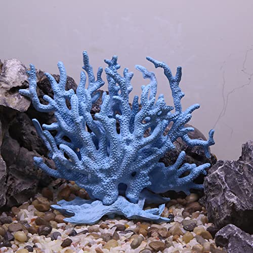 Image of VOCOSTE Coral Reef Decor, Mini Faux Coral Decor for Aquarium Decorations, Blue, 6.3 inchx5.31 inch