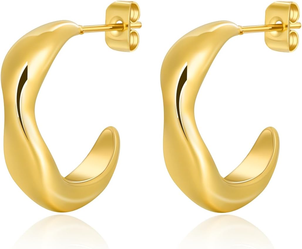 Lantine CZ Huggie Hoop Earrings Stainless Steel Mini Cubic Zirconia Sleeper Hinged Clicker Triple Double Cartilage Helix Small Hugging Hoop Earrings