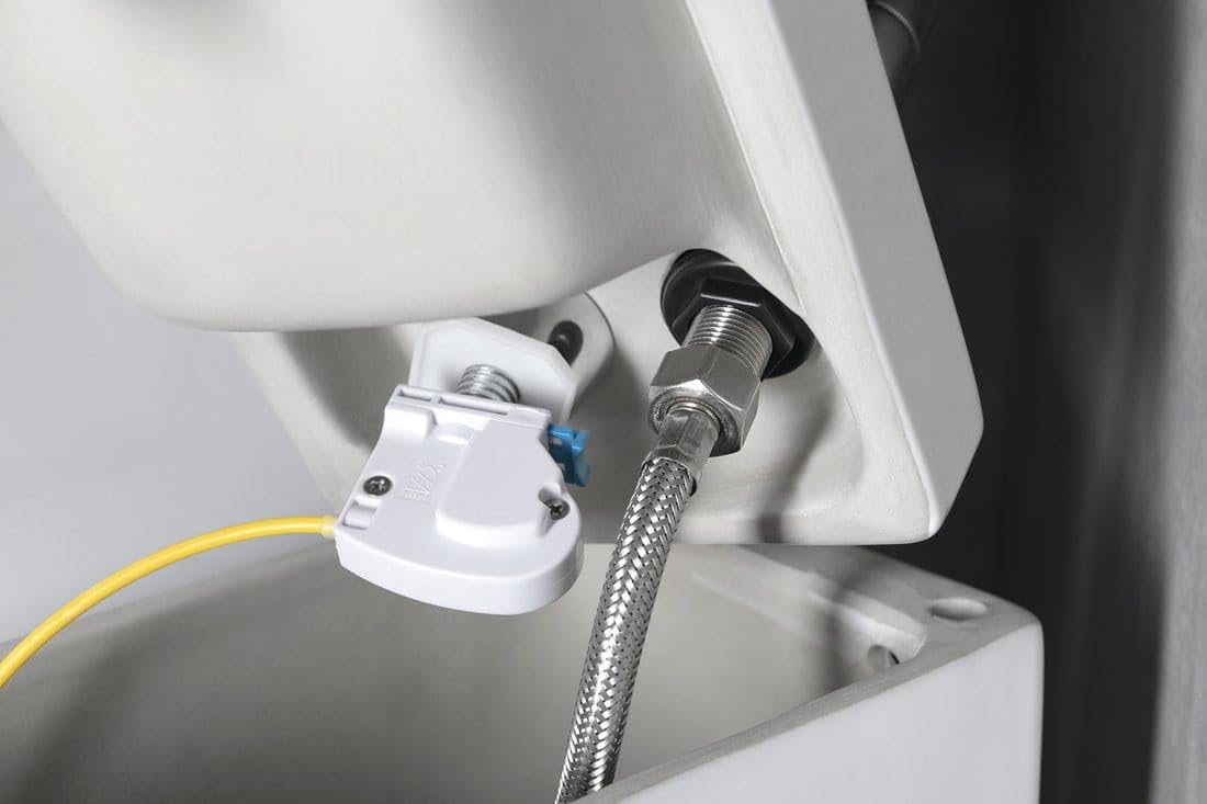 HYGIE WC compacto con lavabo, cerámica, blanco, 36,5 x 78 x 72 cm, tapa de cierre suave