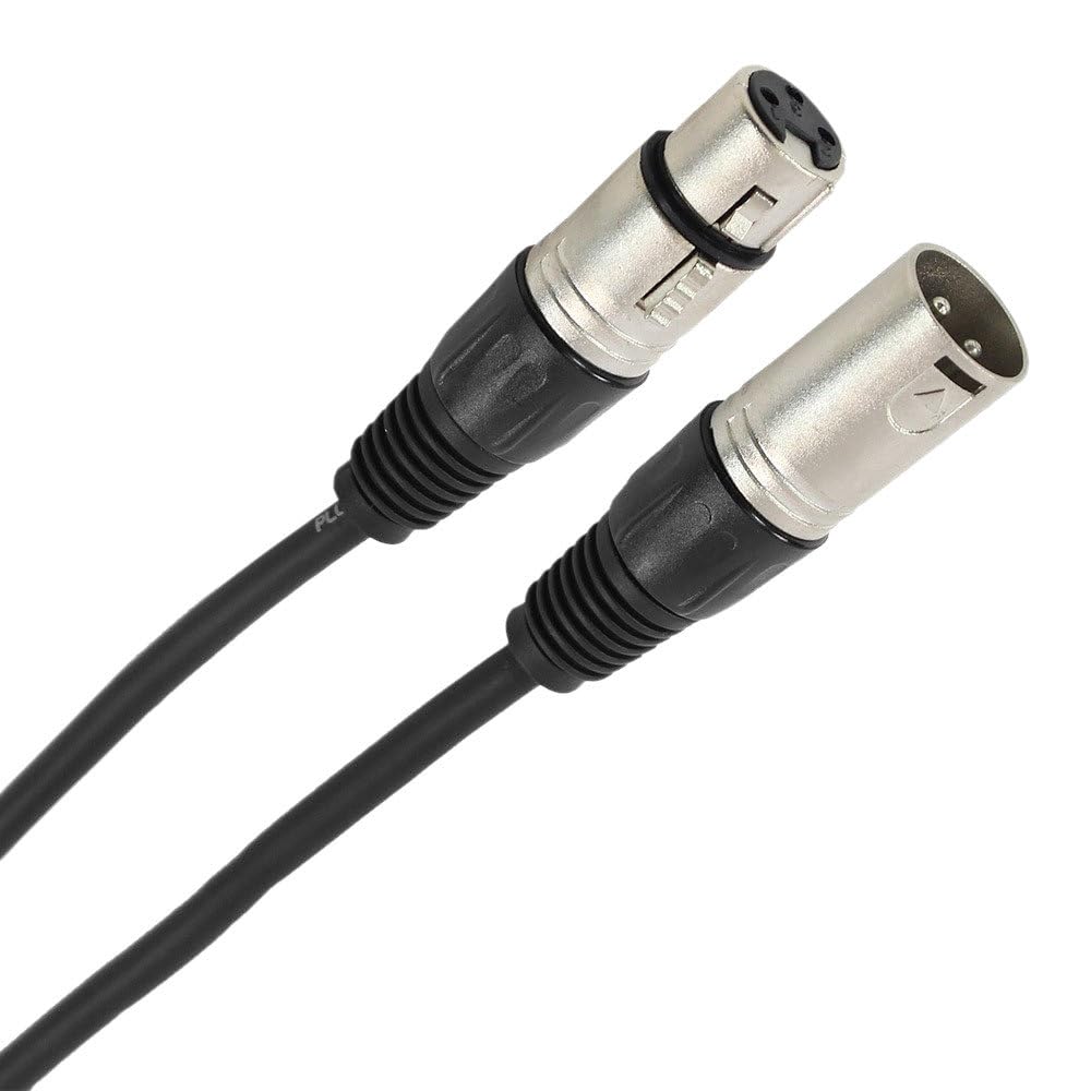 Plugger, câble microphone XLR femelle/XLR mâle. Connecteurs 3 broches. Enceinte, microphone, carte son, contrôleur DJ, table de mixage et autres. Longueur 30 mètres. Qualité Professionnelle.