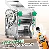 2-in-1 Stainless Steel Commercial Electric Fresh Noodle Machine Ramen Machine,750w Electric Dough Roller Noodle Making Machine-3/9mm Stainless Steel Flat Noodle Blade