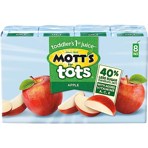 Mott\'s For Tots Apple, 6.75 Fl Oz Boxes, 32 Count (4 Packs Of 8), Juice With Purified Water, Good Source Of Vitamin C, 40% Less Sugar Than 100% Apple Juice, No Artificial Sweeteners - Thumbnail 6