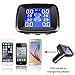 TPMS Tire Pressure Monitoring System with USB socket in monitor, Cigarette Lighter Plug Universal Wireless Car Alarm System LCD Display with 4 External Sensors (Cigarette Lighter Power_External TPMS)
